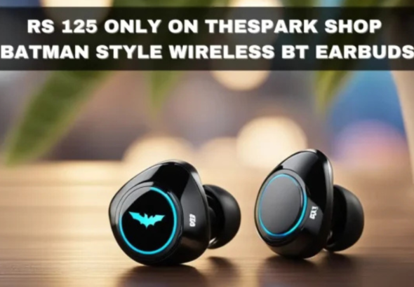 RS 125 only on the spark shop batman style wireless bt earbuds